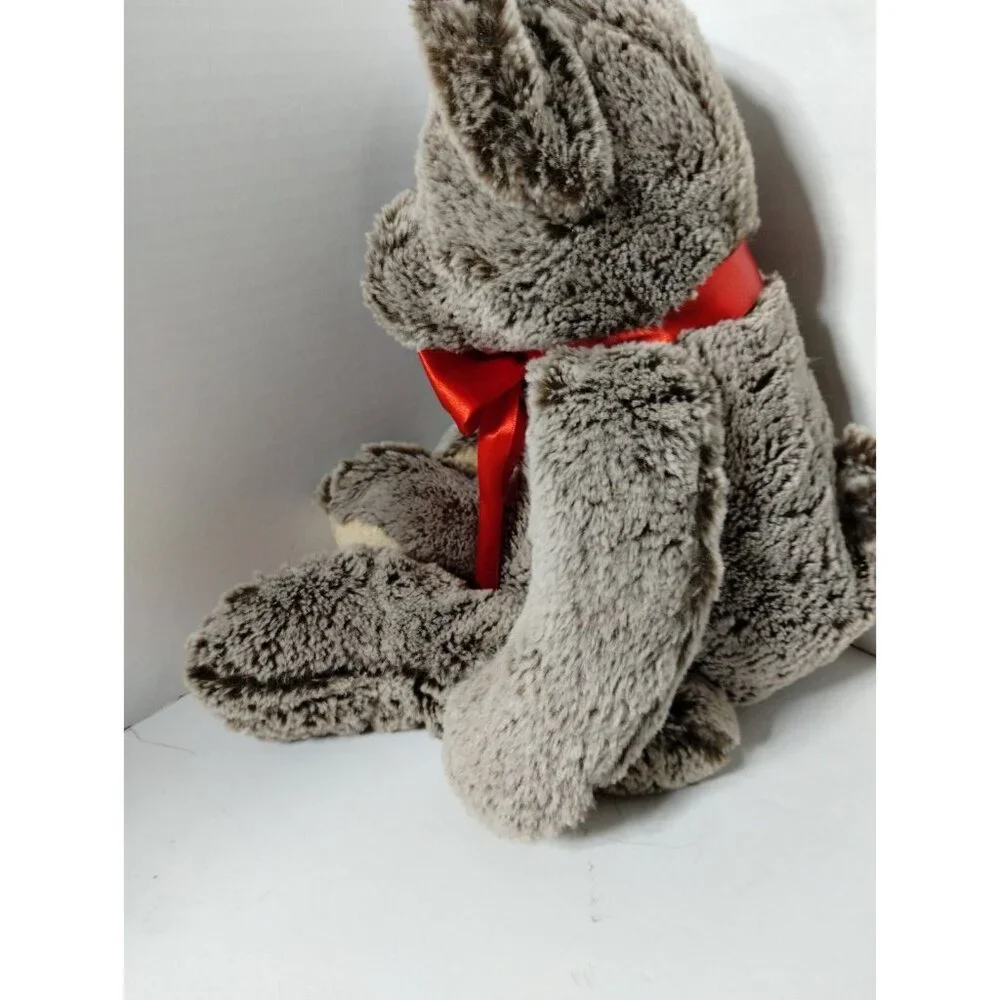 Animal Adventure Vintage Plush Teddy‎ Bear with Red Ribbon & Heart Accent 18 in